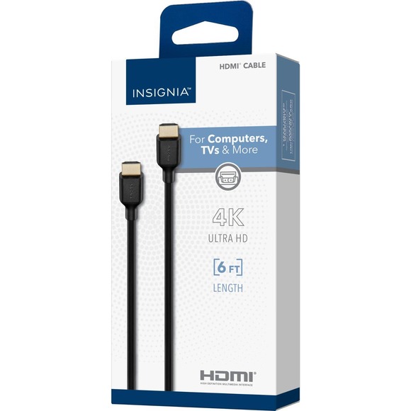 Insignia™ - NS-PCHDHD6 6' 4K Ultra HD HDMI Cable - Black - Picture 5 of 9
